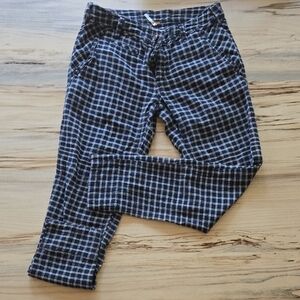 Women's Black and White Checkered Pants